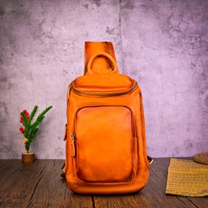 Personalisierte leichte Schultertasche mehrere Taschen Brust Schulter Rucksack Crossbody Taschen für Männer Frauen Jahrestag Geschenk
