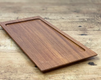 Antique mid century teak wood tray by Karl Holmberg, Götene - Sweden