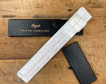 Antique Seger System Darmstadt Zegerco slide rule, made in Sweden in the mid century