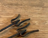 Antique par cast iron fire forks from 1800s Sweden