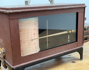 Antique Barograph by G. Lufft Metallbarometerfabrik Stuttgart, Germany