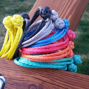 dyneema soft shackle 4 pack any color combo 7 colors 7/64&quot; button knot