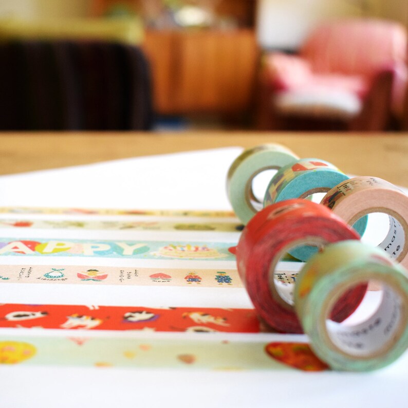 Scrapbooking tape Holiday gift wrapping Card making tape Solid Mint Washi tape Japanese tape roll Xmas Decoration tape
