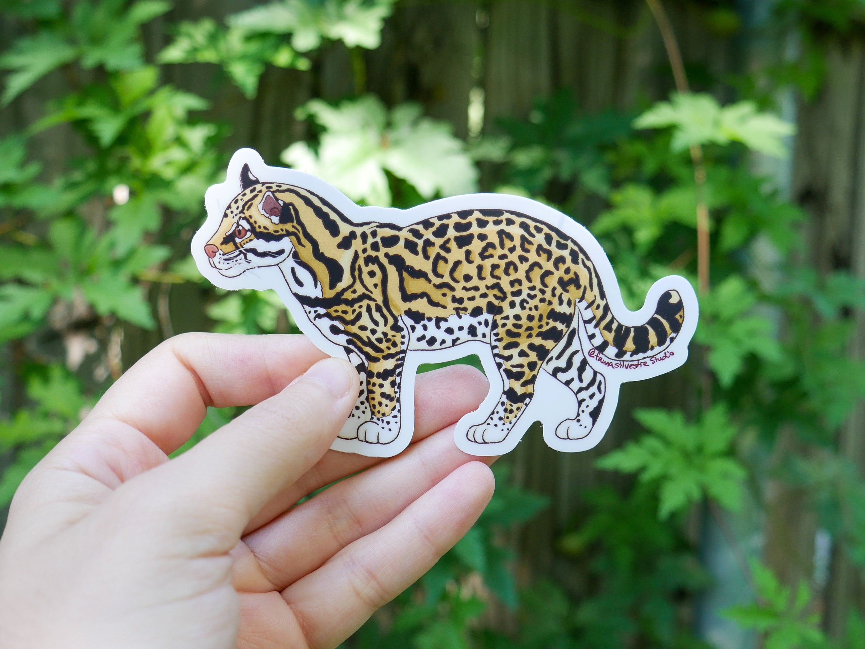 Ocelot Vinyl Sticker - Wildlife Art, Laptop Decal - Etsy