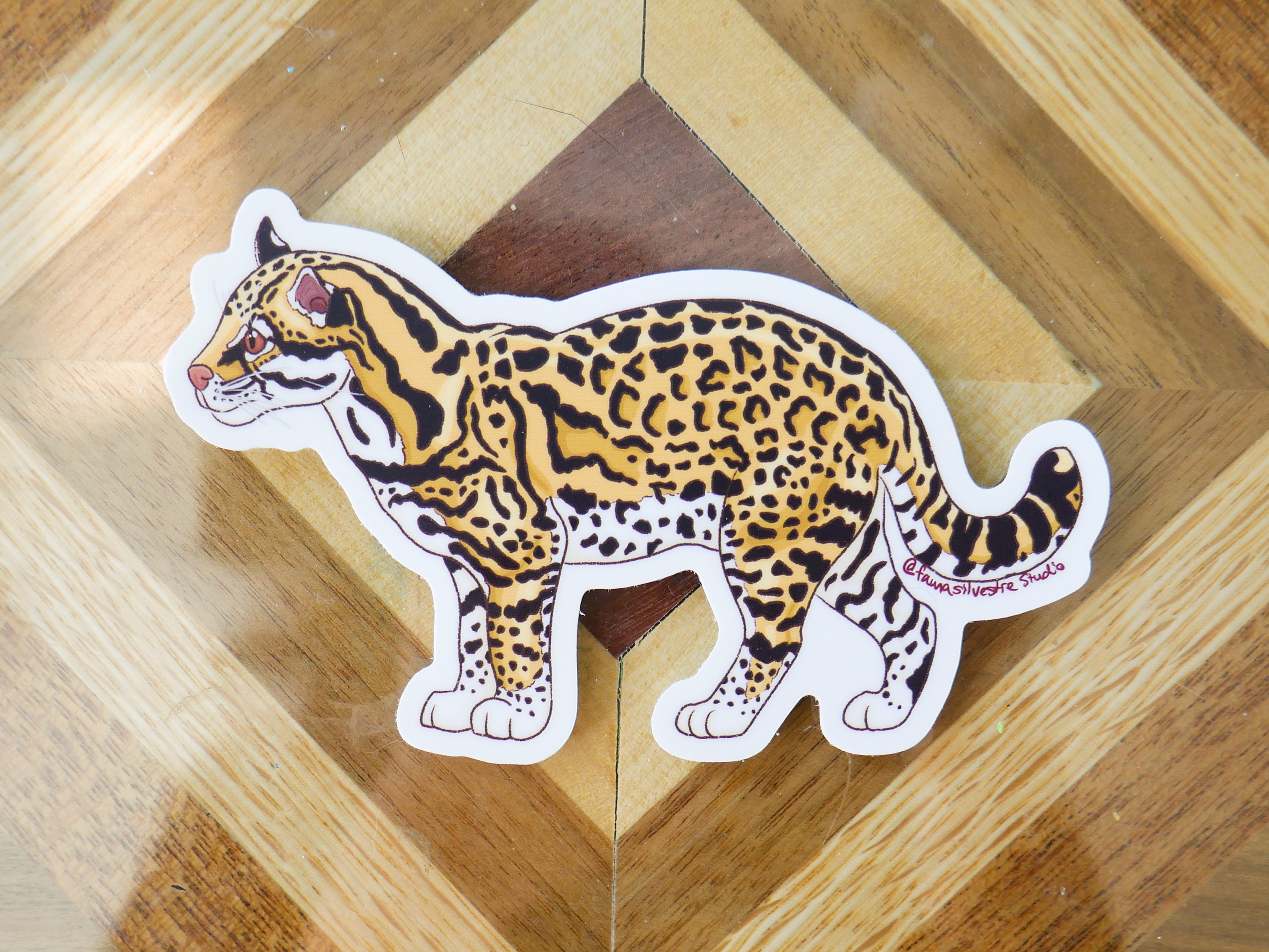 Ocelot Vinyl Sticker - Wildlife Art, Laptop Decal - Etsy