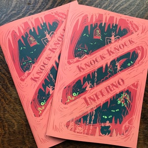 Toc toc Horror Zine - édition inferno. Bande dessinée d&#39;horreur, zine d&#39;art, fiction d&#39;horreur, livre d&#39;art, livre d&#39;horreur, terrifiant, magazine