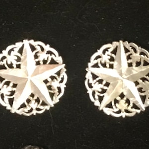 Cufflinks - Mother of Pearl Antique Hand Carved