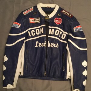Icon Retro Daytona Leather Motorcycle 