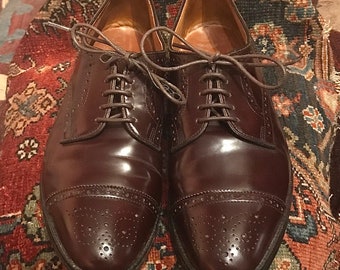 Vintage 80s Allen Edmonds Macneil Burgundy Shell Cordovan  display picture 3