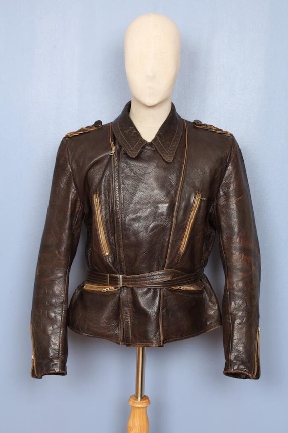 1940s〜1950s レザージャケット 50's レザー シングル ライダースジャケット – 古着屋Top of the