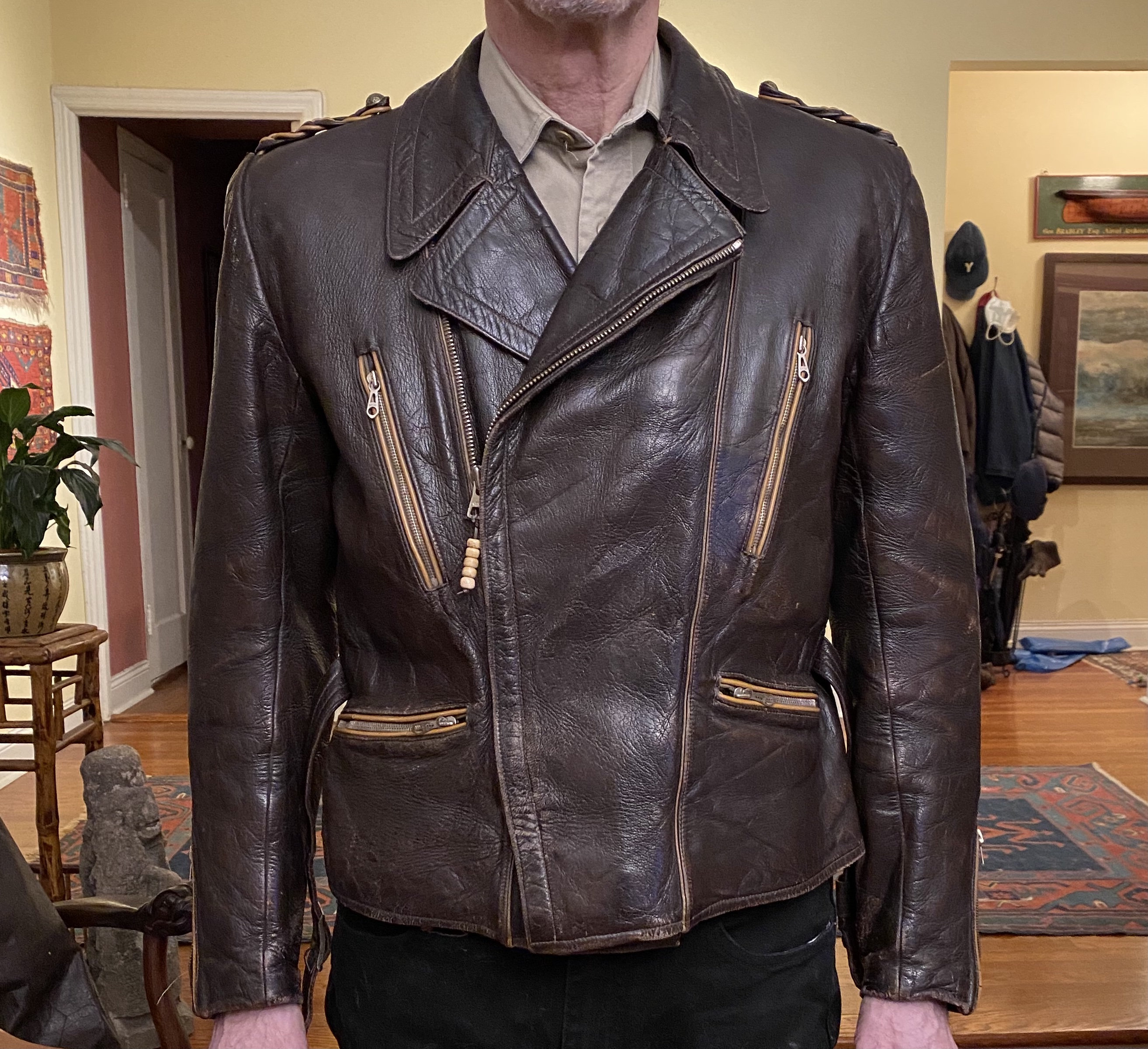 Vintage German Motorcycle Jacket - 1950's - Luftwaffe Style - Etsy