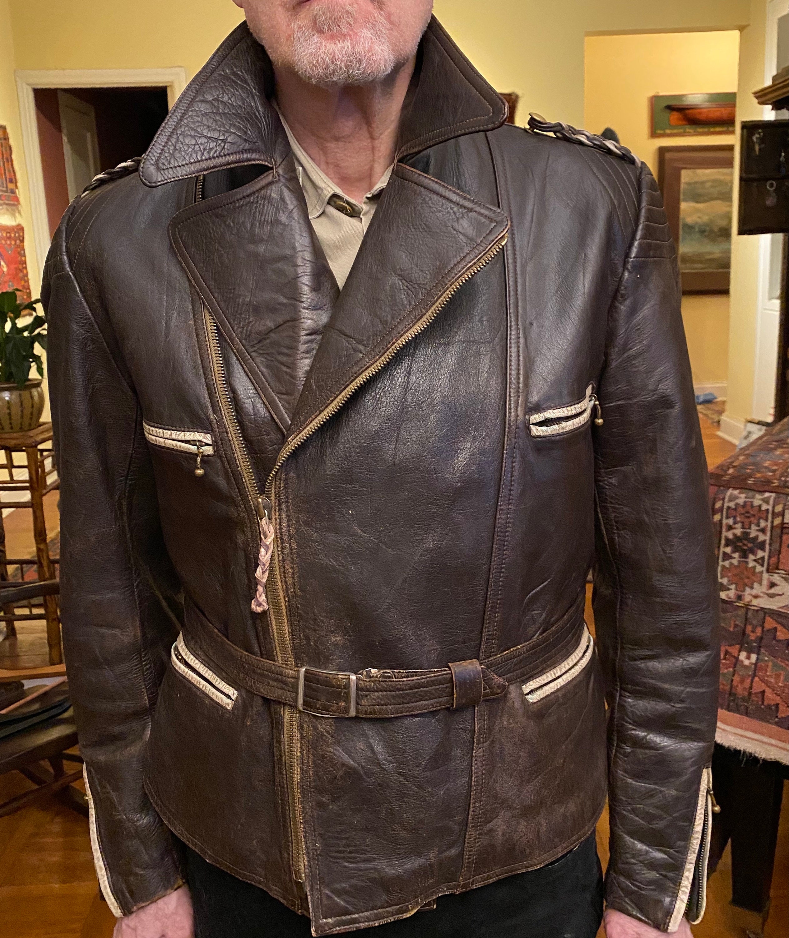 -40s WWⅡ German luftwaffe Flight Jacket 40's] WWⅡ German Air Force Winter Flight Jacket 