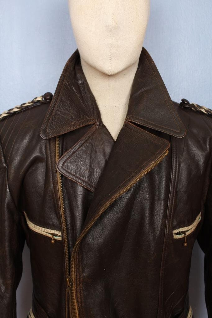 Fantastic German Luftwaffe Style 1940's Motorcycle Jacket