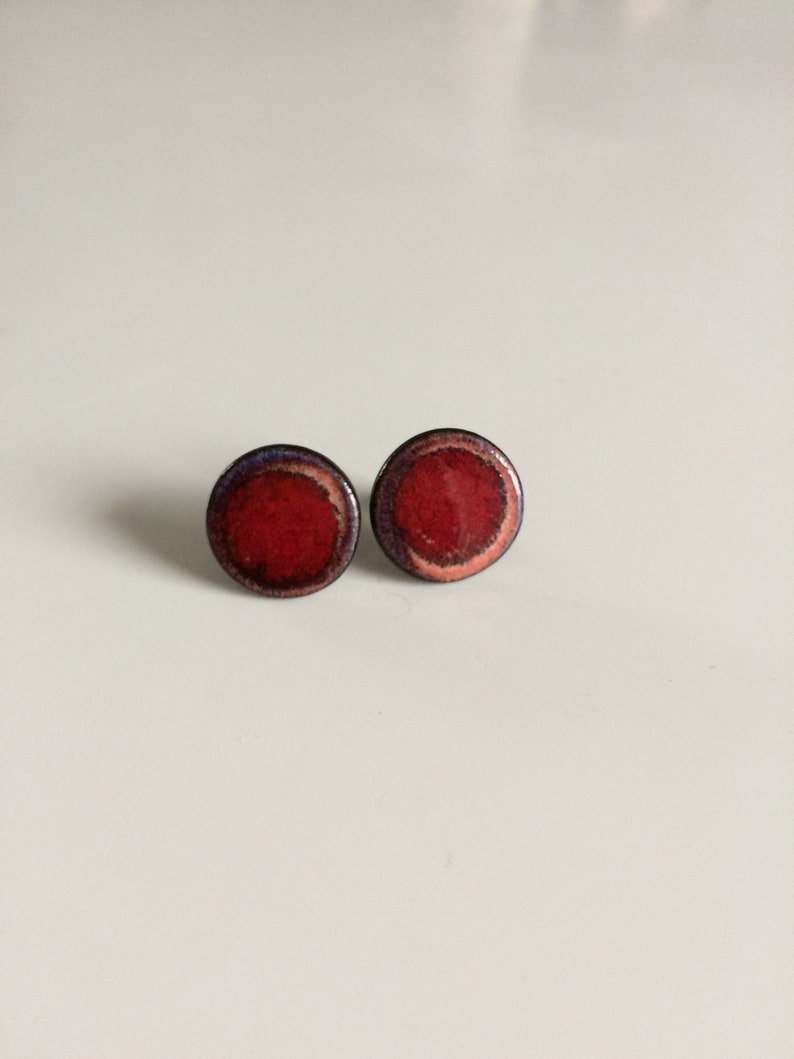 ceramics red red effect earrings Stud Earrings studs ceramics