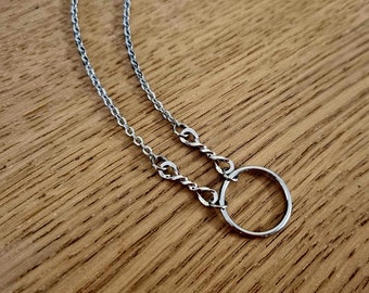 Stainless Steel O-Ring Pendant Necklace: Discreet Day Collar