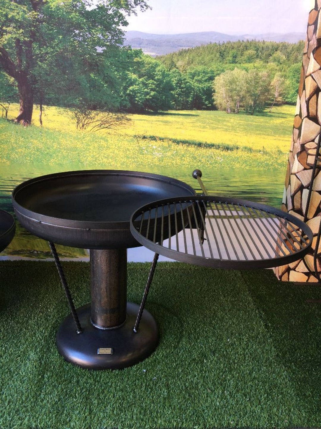 The Poseidon Swing Arm Grill Range Fire Pit BBQ Logburner Etsy UK