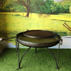 Fire Pit BBQ Brazier Logburner The Simply Swing Arm Grill Range