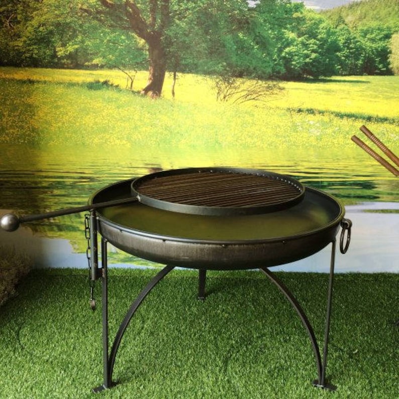 Fire Pit BBQ Brazier Logburner the Simply Swing Arm Grill Etsy UK