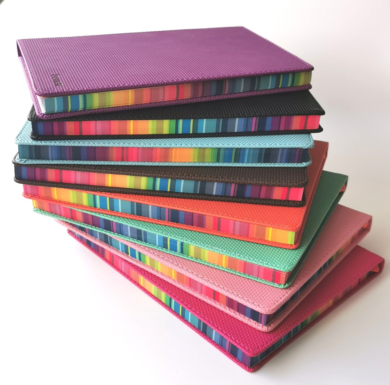 A5 Rainbow Notebook Color Edge Dotted Hard Cover Work notebook Etsy