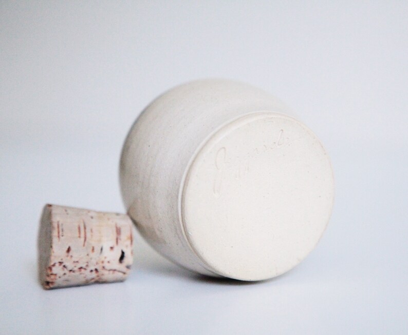 Vintage Ceramic Potpourri Jar With Cork Lid Aroma Therapy Etsy