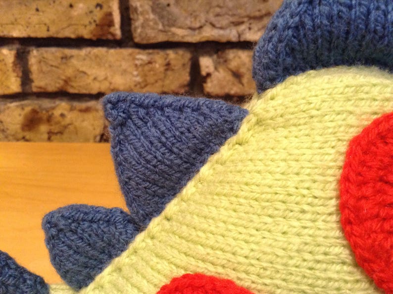 Knitted Dinosaur Hand Knitted Clarence the Dinosaur