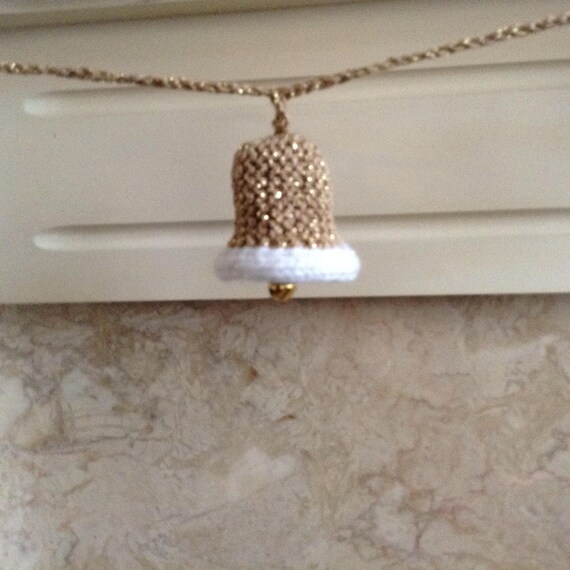 Knitted Gold Bell Garland / Christmas Garland / Christmas Etsy