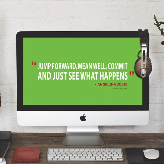 Angelina Jolie Quote Desktop Wallpaper Computer Background Etsy