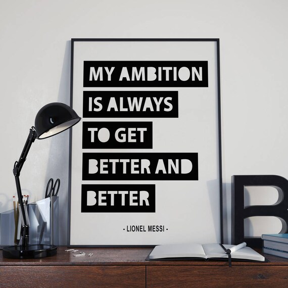 Lionel Messi Quote Printable Poster Quote Poster Messi Etsy