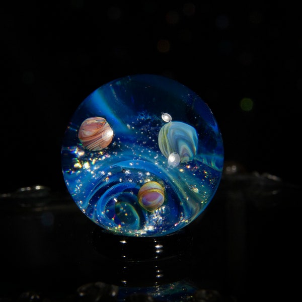 Galaxy ball planets in spase Nebula glass galaxy sphere Lampwork space Glass cosmic marble Glass space souvenir Planet marbles Stars gift