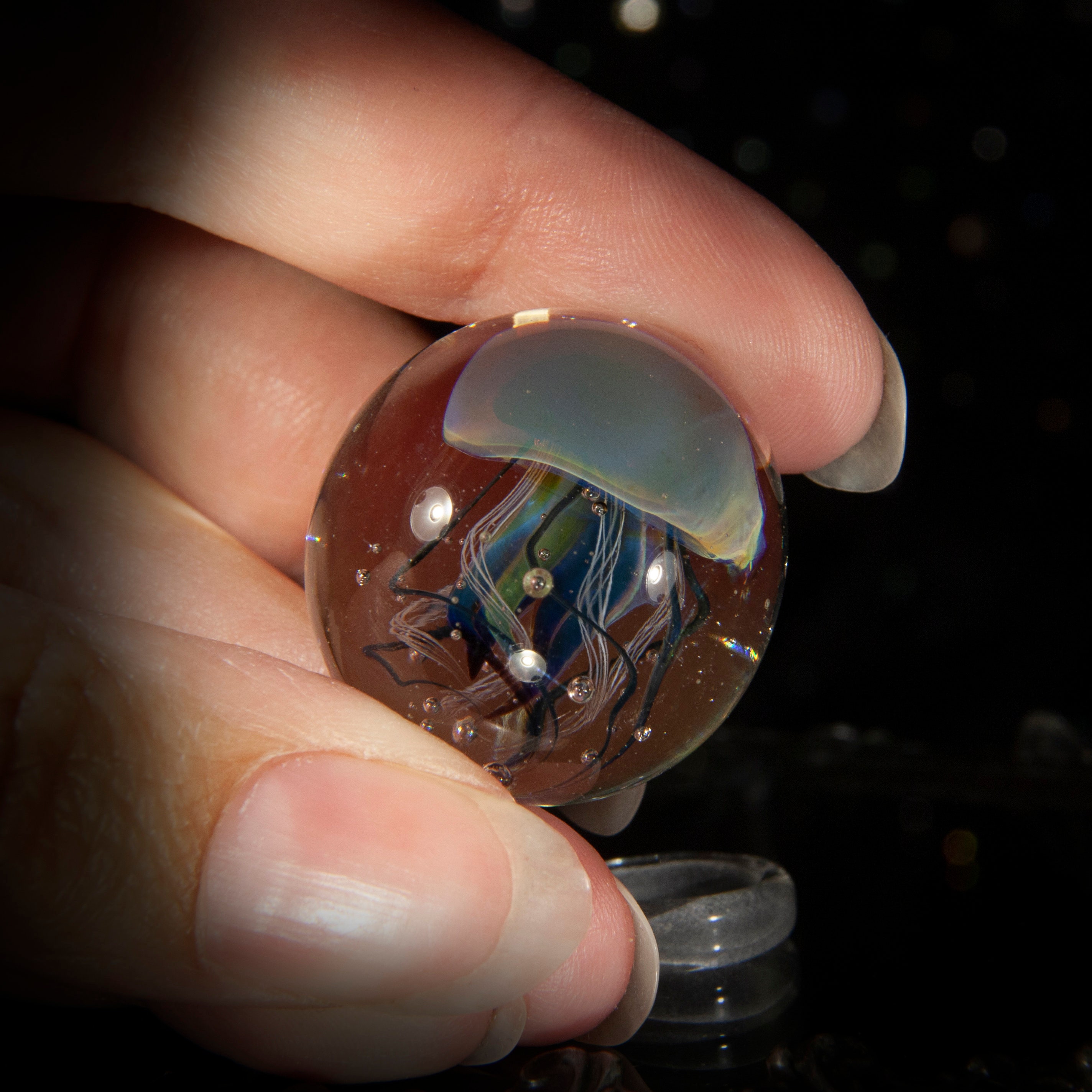 Glass ball with Jellyfish Souvenir aquarium Lampwork jellyfish Etsy