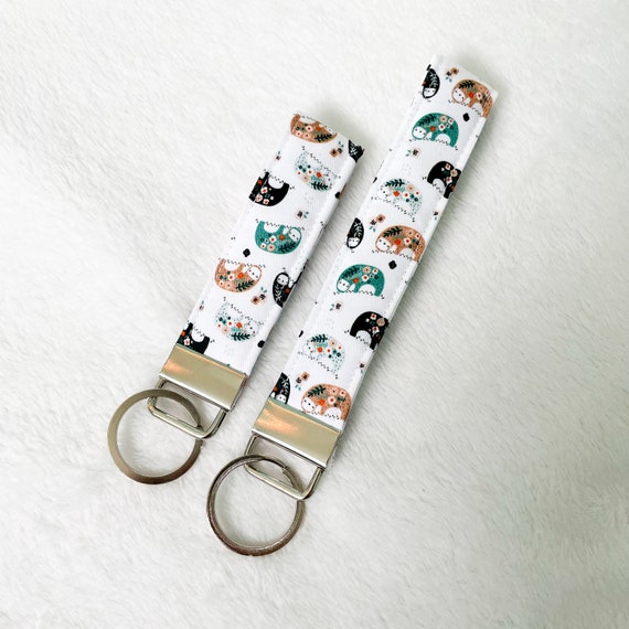 FABRIC LANYARDS Cute Key Holders Cute Keychains Floral 