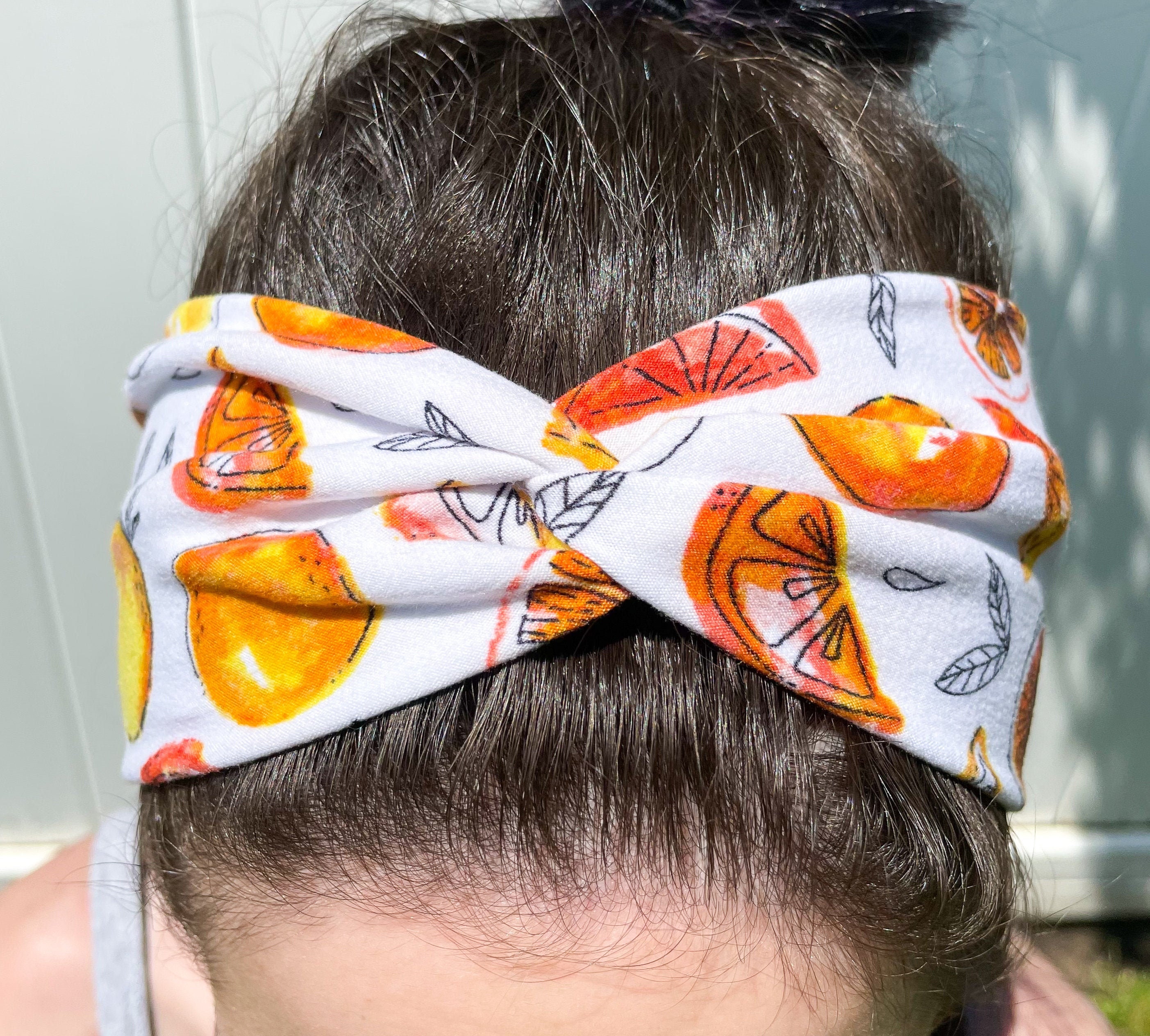 Citrus Fruit Twist Headband Knotted Headband Women's Etsy