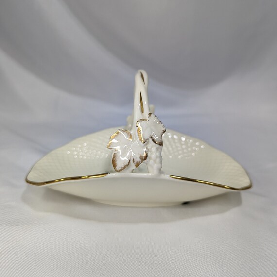 Vintage Mikasa Bone China Basket Dish Gem