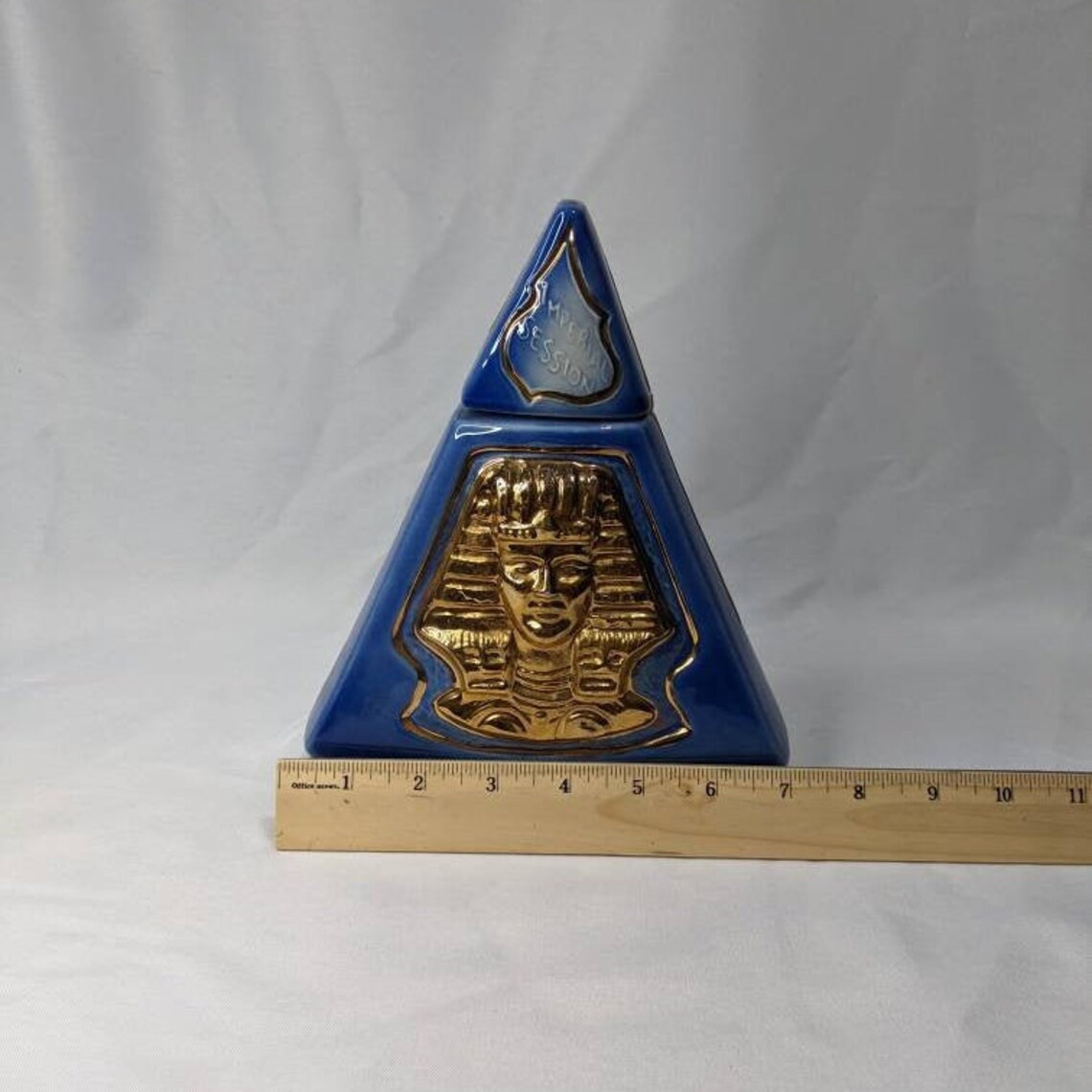 Vintage Jim Beam Indiana Decanter King Tut Pyramid 1970 Etsy