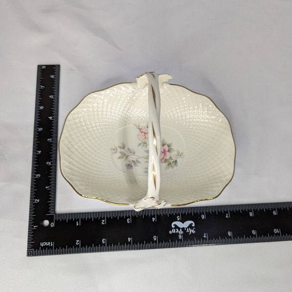 Vintage Mikasa Bone China Basket Dish Gem