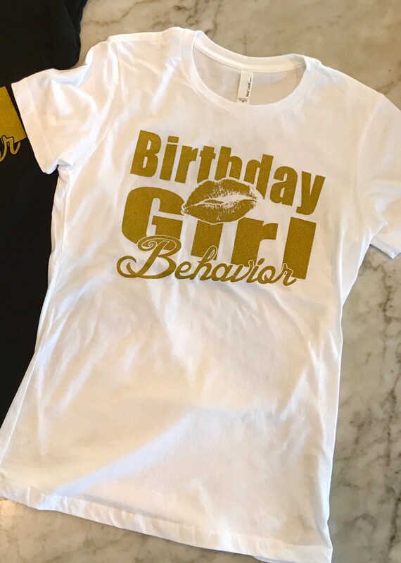 Download White Birthday Behavior Tee T shirt Ladies Fit or ...