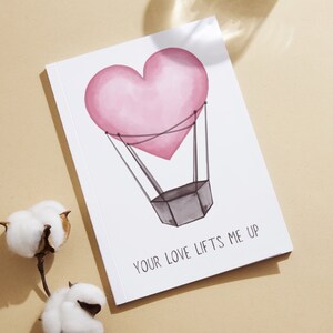 Tu amor me levanta tarjeta de felicitación - En blanco por dentro