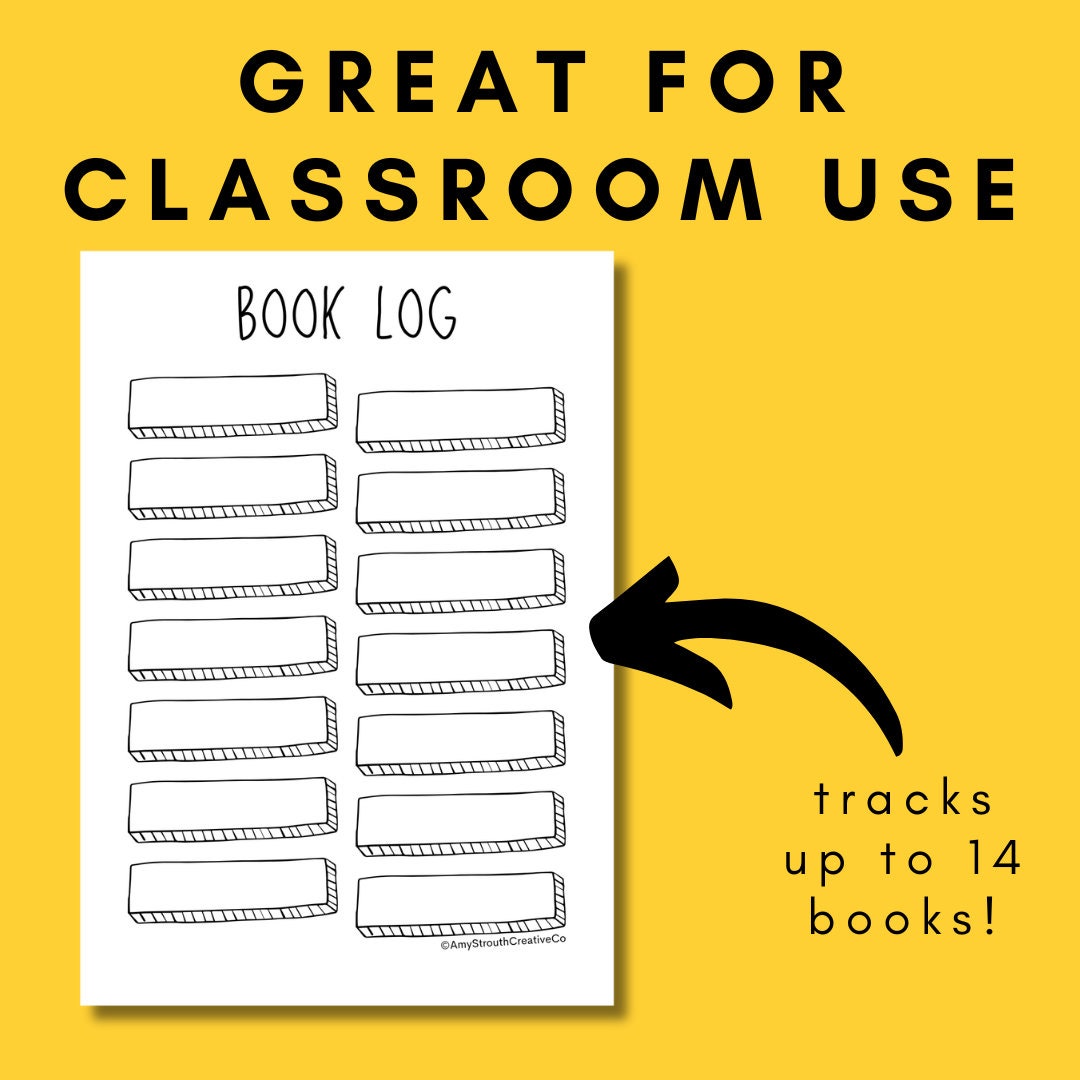 Cute Printable Book Log - Etsy