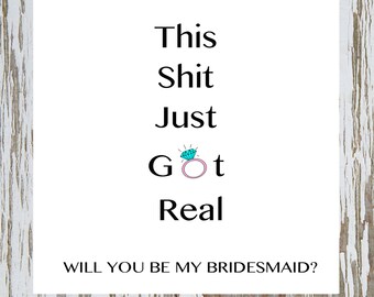 Will you be my Bridesmaid card
