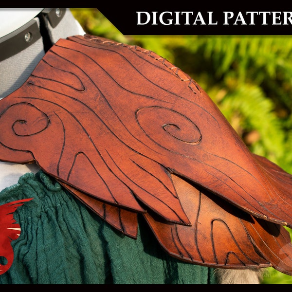 DIGITAL PATTERN: Druid Bark Pauldron