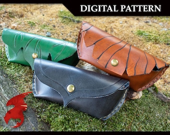 DIGITAL PATTERN: Forest Leather Glasses Case