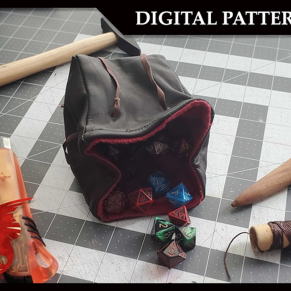 Leather Patterns Dice Pouch Etsy