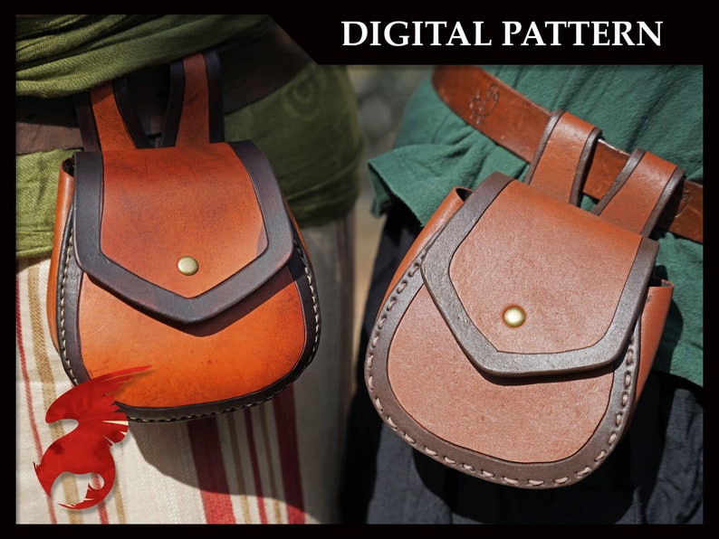 DIGITAL PATTERN: Explorer Leather Belt Pouch image 1