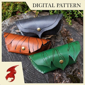 DIGITAL PATTERN: Forest Leather Glasses Case