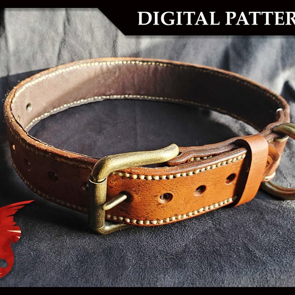 Leather Dog Collar Pattern Etsy