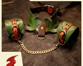 DIGITAL PATTERN: Leafy Collar & Cuffs Set