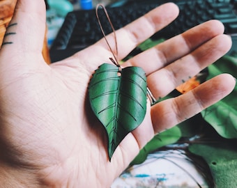 Leather Leaf Christmas Ornament