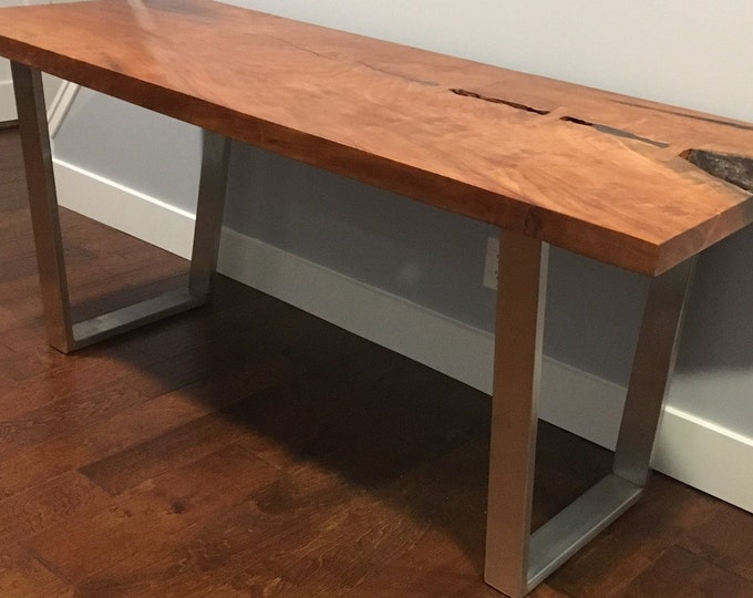 Brushed Stainless Steel Metal Tapered Table/bench/desk Legs - Any Size!
