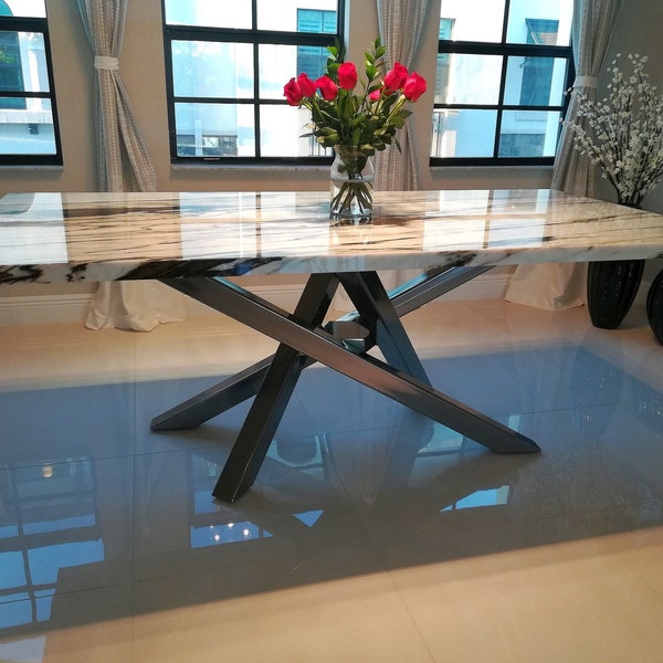 Criss Cross Style Metal Table Base - Any Size/Color