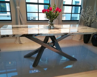 Criss Cross Style Metal Table Base - Any Size/Color